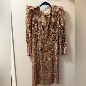 Landa - Nude Iridescent Dress